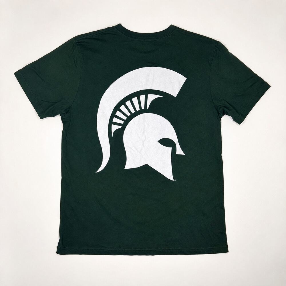 47 Brand Michigan State Spartans Green Double-Sided Graphic T-Shirt Size Large